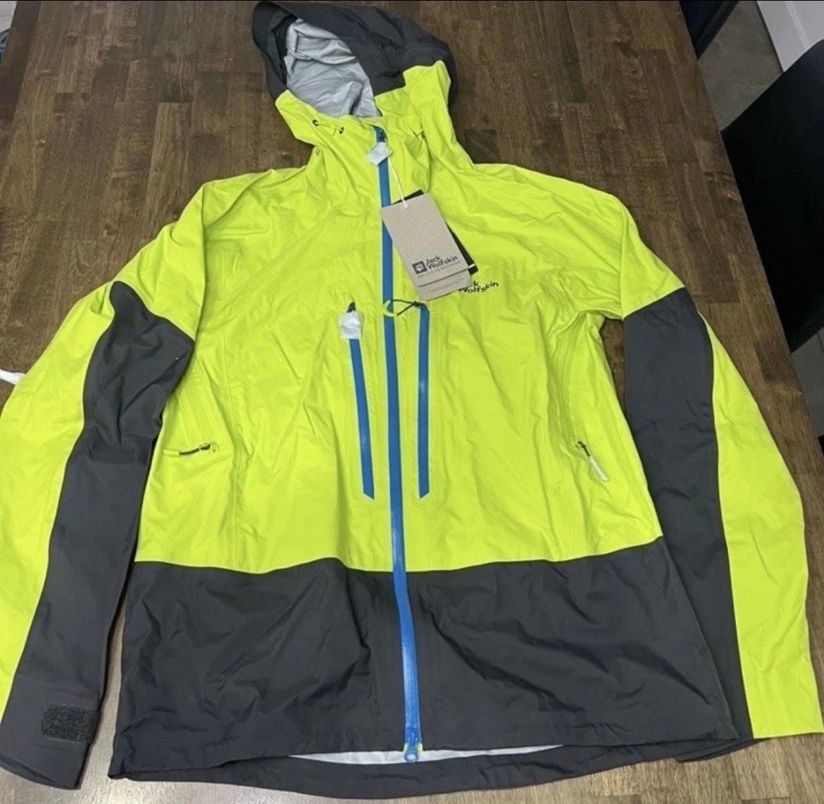 Jack Wolfskin Men's Alpspitze 3l Jacket In Lime Green. Size Medium